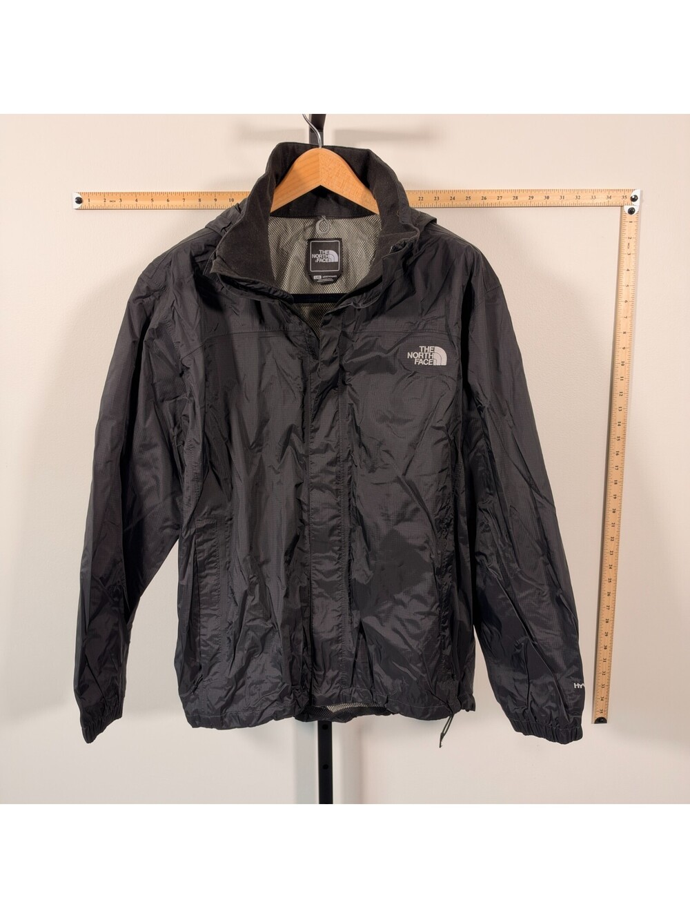 The North Face Rain Jacket Mens Large Black HyVent Hooded